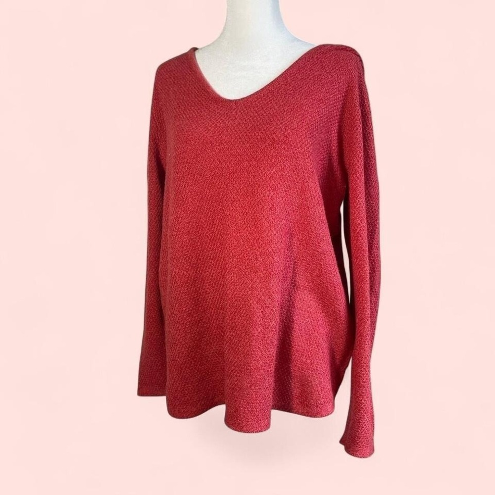 J. Jill Women's Size Large Knitted Breathable Long Sleeve V-Neck Summer Cover Up